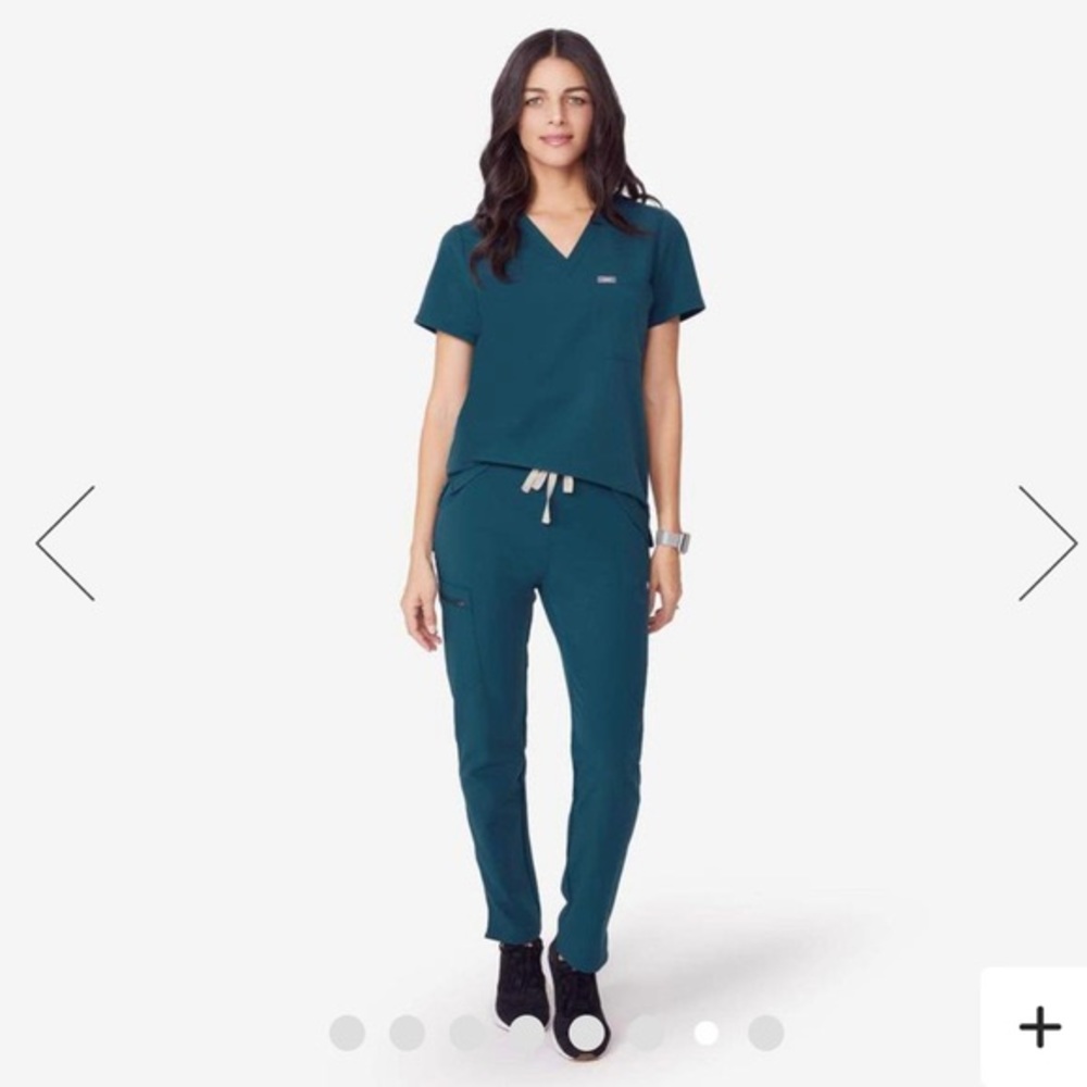 FIGS Yola pant — caribbean blue // small